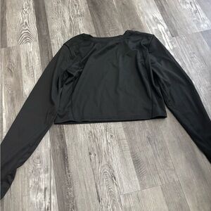 Black Long Sleeve Women's Top Crop